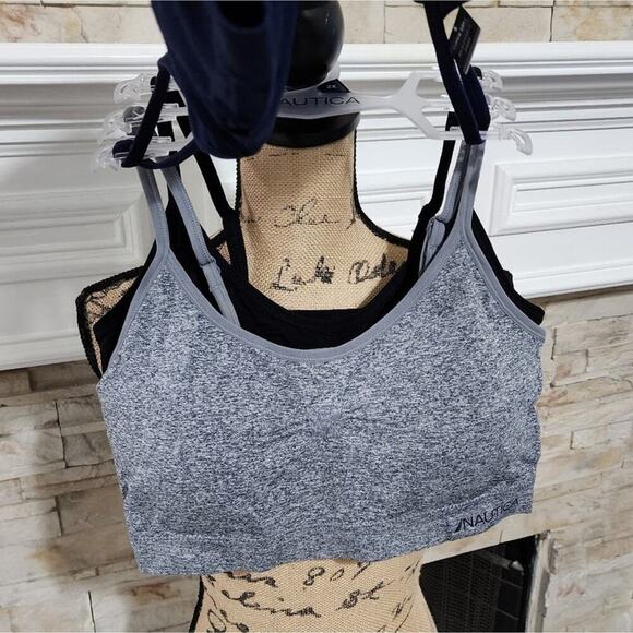 Nautica 3pk active athletic workout lounge bras bralettes plus size 2X new!! - Picture 7 of 11